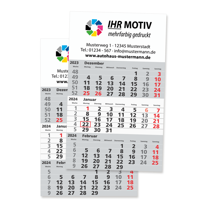 3-Monats-Kalender Quartalo 