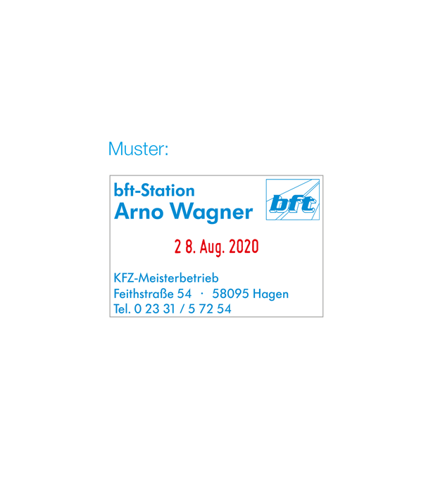 Datumstempel (Selbstfärberstempel), Größe: 60 x 40 mm 