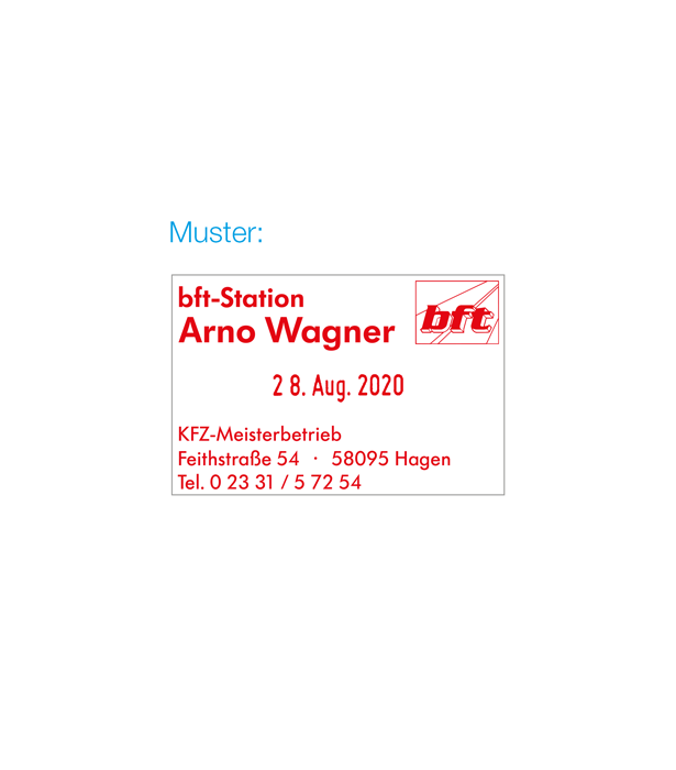 Datumstempel (Selbstfärberstempel), Größe: 60 x 40 mm 