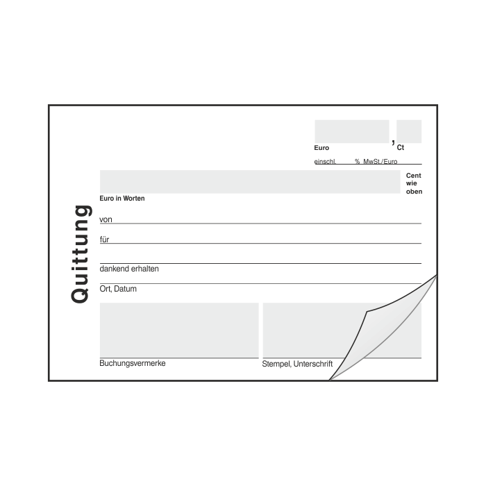 Quittungsblock DIN A6, 2-fach 