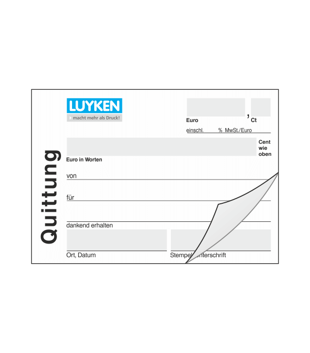 Quittungsblock DIN A7, 2-fach  