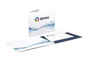 Mappen drucken Mappen 2-teilig mit Laschen, Querformat