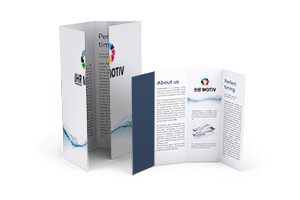 Faltblätter, Dreibruch-Fensterfalz