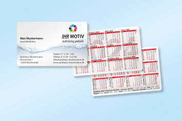 Scheckkartenkalender Visitenkarte 2024