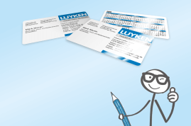 Scheckkartenkalender gestalten